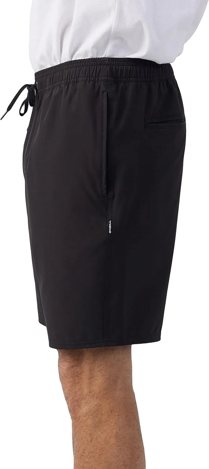 O'NEILL Men's Santa Cruz Khaki Shorts - Quick Dry 18-Inch Outseam Elastic Waist Mens Khaki Shorts for Outdoor Activities