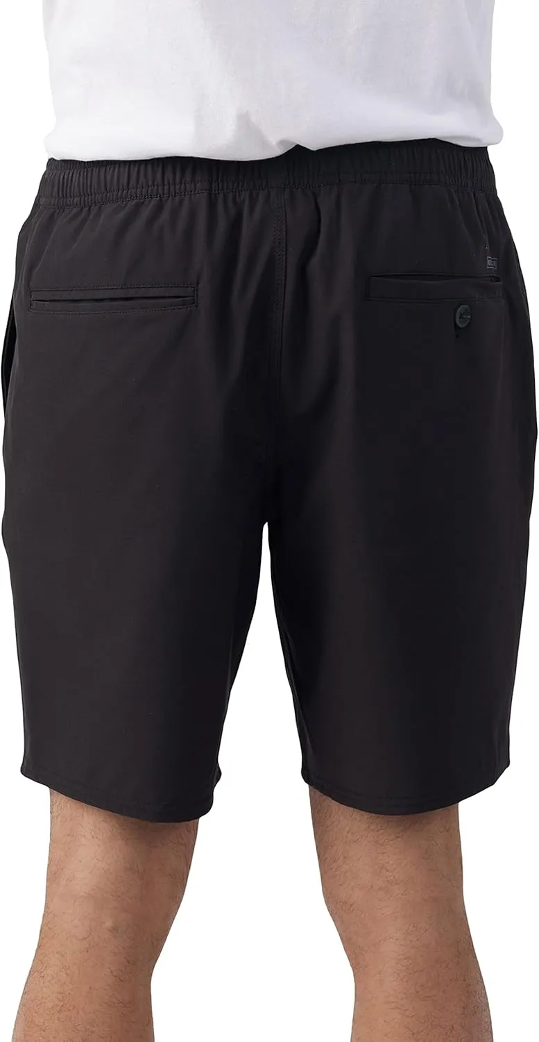 O'NEILL Men's Santa Cruz Khaki Shorts - Quick Dry 18-Inch Outseam Elastic Waist Mens Khaki Shorts for Outdoor Activities