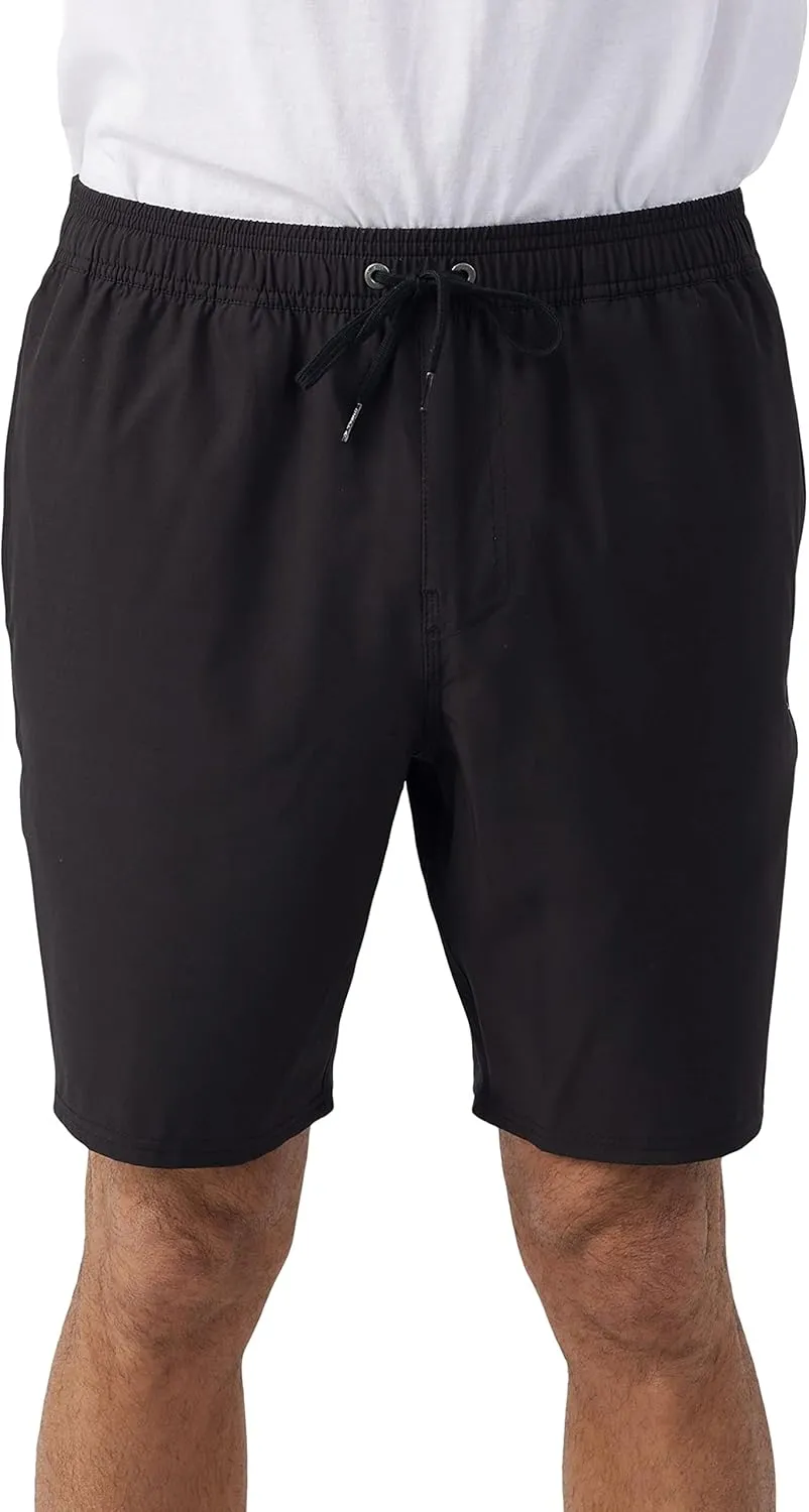 O'NEILL Men's Santa Cruz Khaki Shorts - Quick Dry 18-Inch Outseam Elastic Waist Mens Khaki Shorts for Outdoor Activities