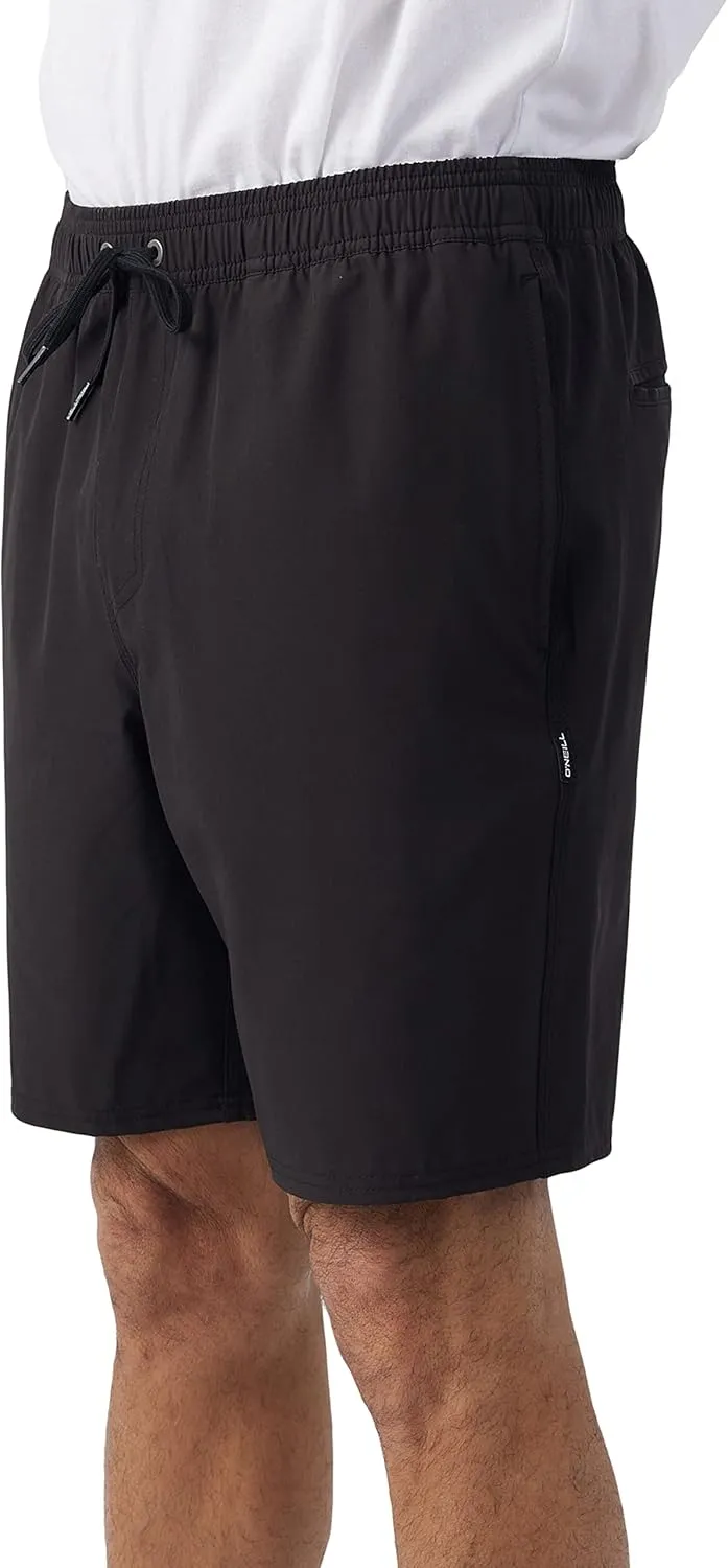 O'NEILL Men's Santa Cruz Khaki Shorts - Quick Dry 18-Inch Outseam Elastic Waist Mens Khaki Shorts for Outdoor Activities