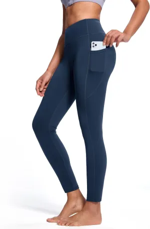 SEVEGO Women's 28"/31"/34" Fleece Lined Yoga Leggings Thermal High Waisted Workouts Pants with Pockets