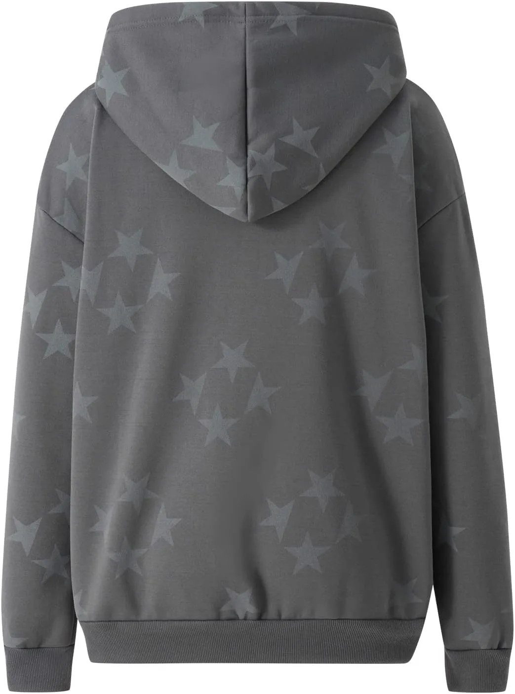 Seyurigaoka Women Y2K Star Zip Up Hoodie Retro Harajuku Oversized Gothic Hip Hop Sweatshirts Grunge Jacket Streetwear