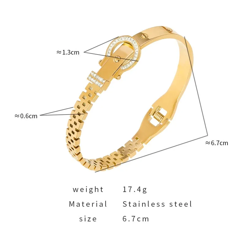 Stainless Steel Crystal Bracelet