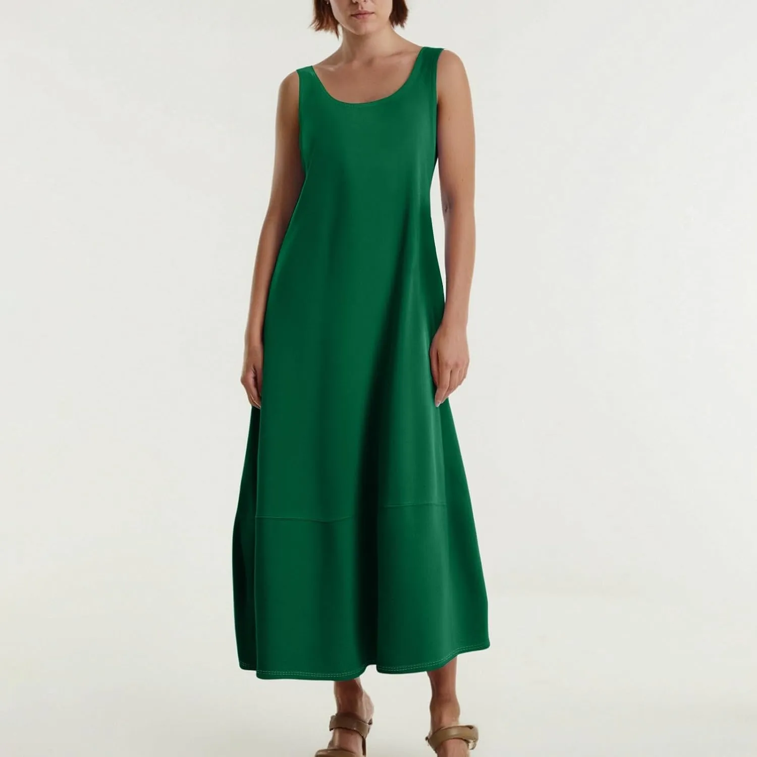 Sundresses for Women,2025 Summer Casual Scoop Neck Sleeveless Tank Maxi Dress,Trendy Floral Beach Vacation Dress