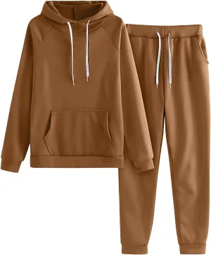 Sweatpants and Sweatshirt Set for Women,2 Piece Tracksuit Outfits Hoodie Sweatshirt and Jogging Sweatpants Suit