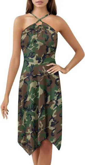 TAIZIYEAH Dresses for Women Flowers Print Casual Camisole Dress
