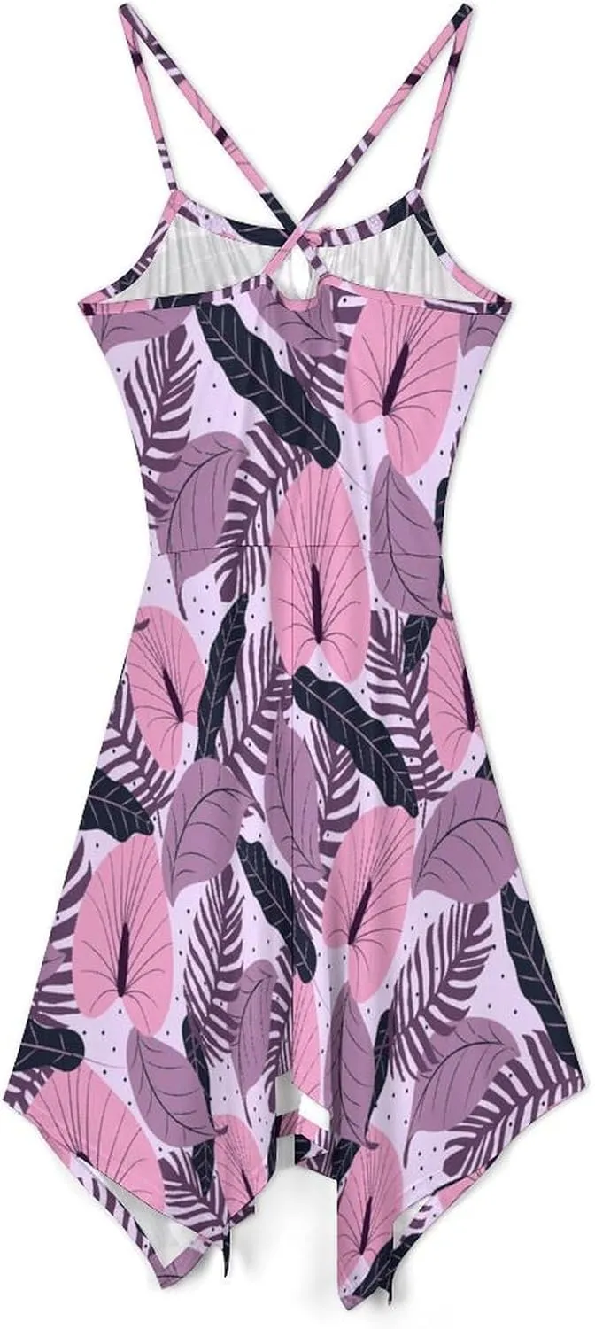 TAIZIYEAH Dresses for Women Flowers Print Casual Camisole Dress