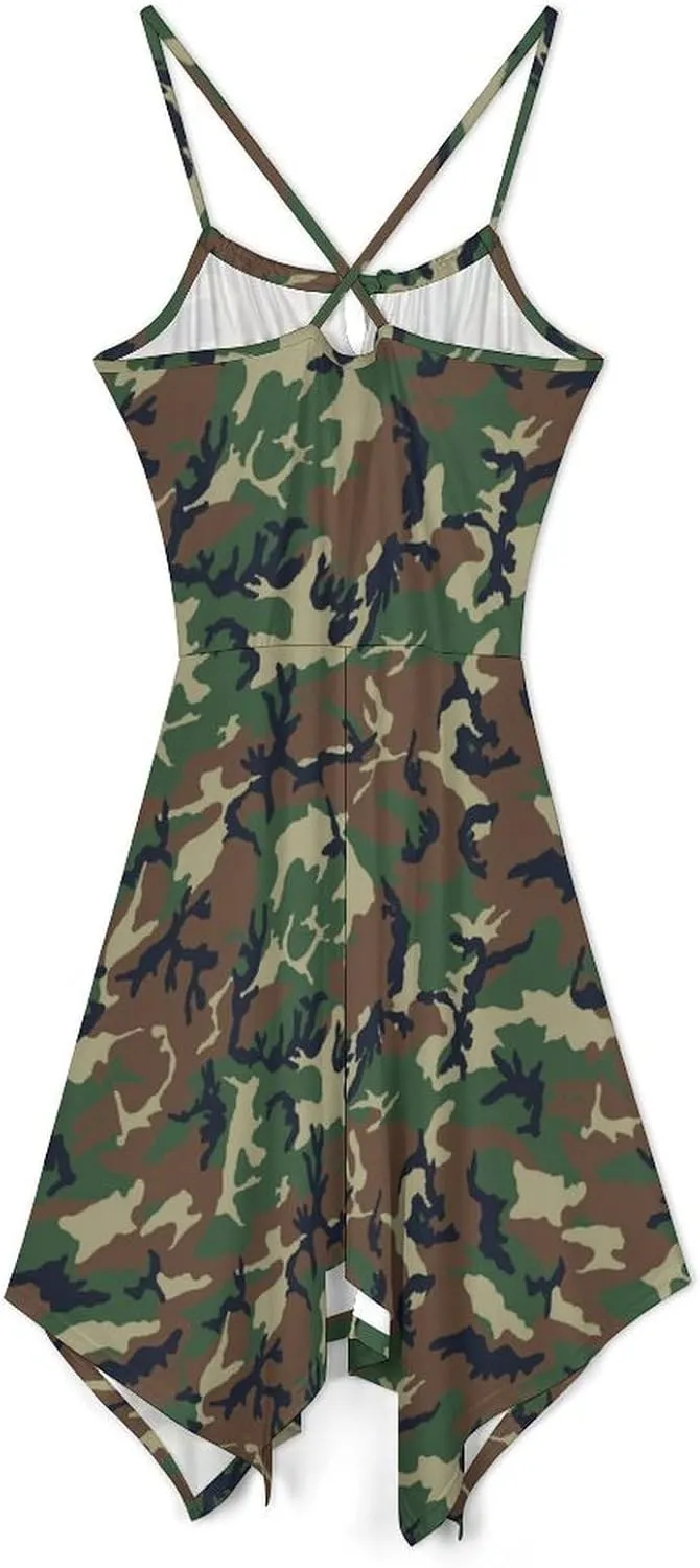 TAIZIYEAH Dresses for Women Flowers Print Casual Camisole Dress