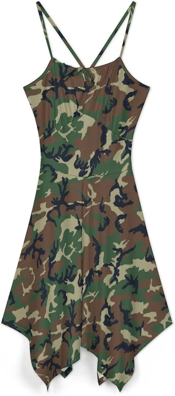 TAIZIYEAH Dresses for Women Flowers Print Casual Camisole Dress