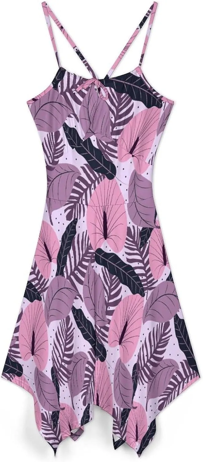 TAIZIYEAH Dresses for Women Flowers Print Casual Camisole Dress