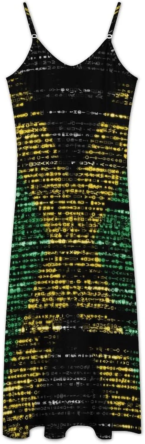 TAIZIYEAH Women's Summer Jamaica Flag Sundress Beach Camisole Dress