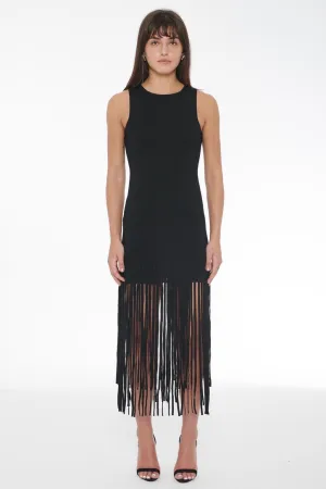 Toccin Margaux Sleeveless Fringe Mini Dress