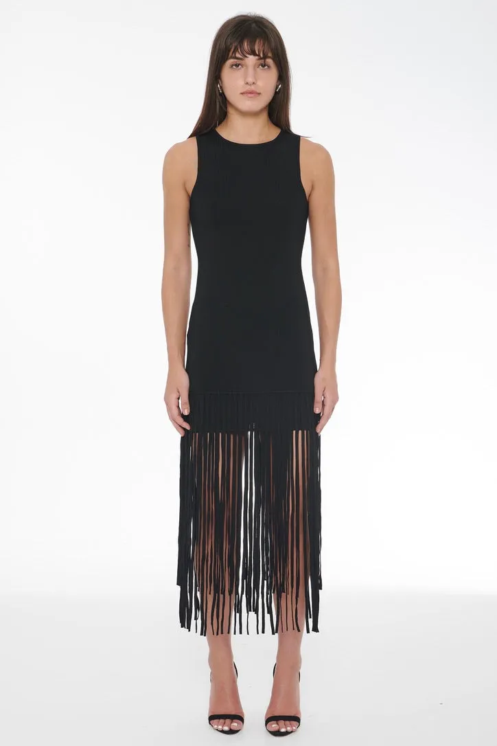 Toccin Margaux Sleeveless Fringe Mini Dress