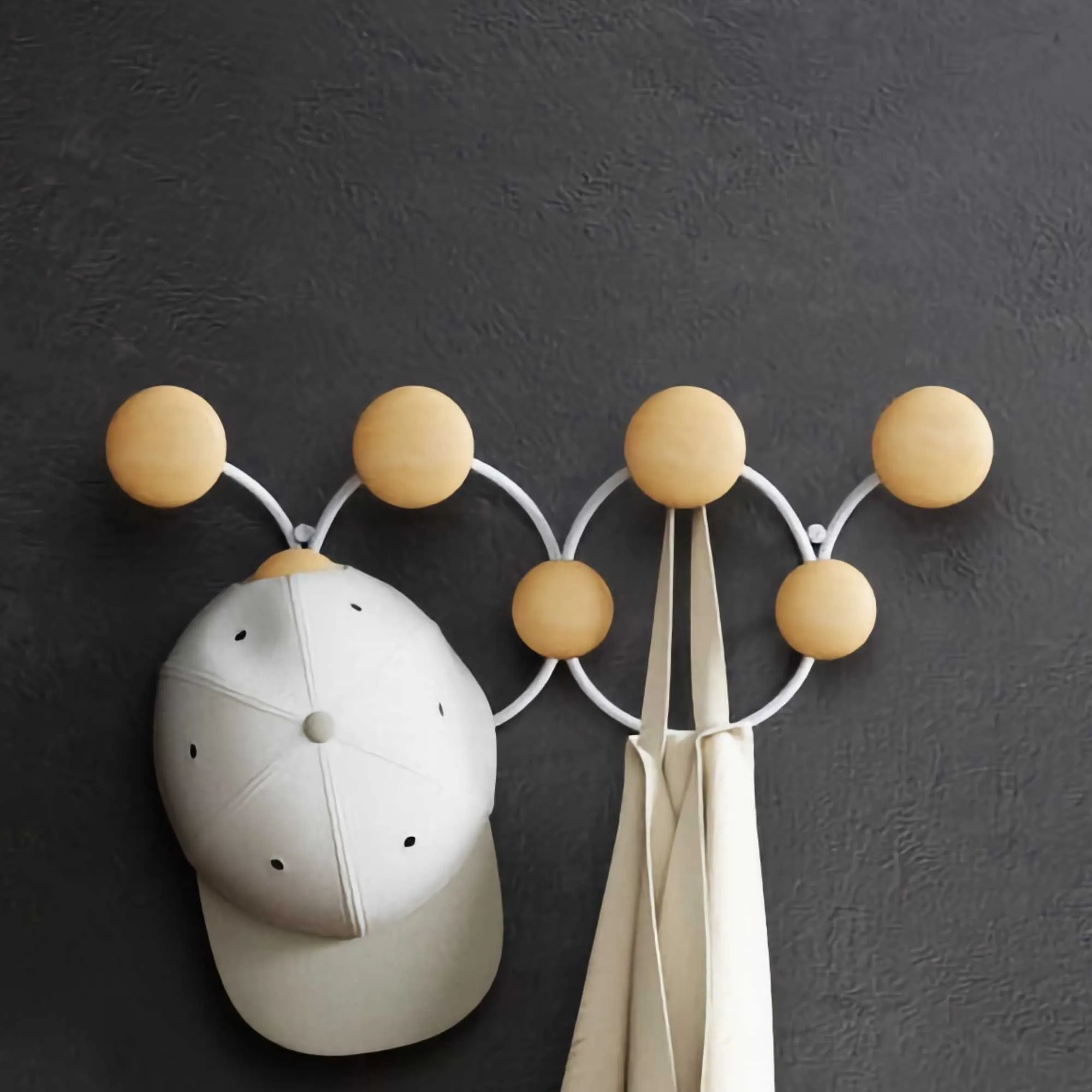 Umbra Dotsy 7 Hook, white/natural