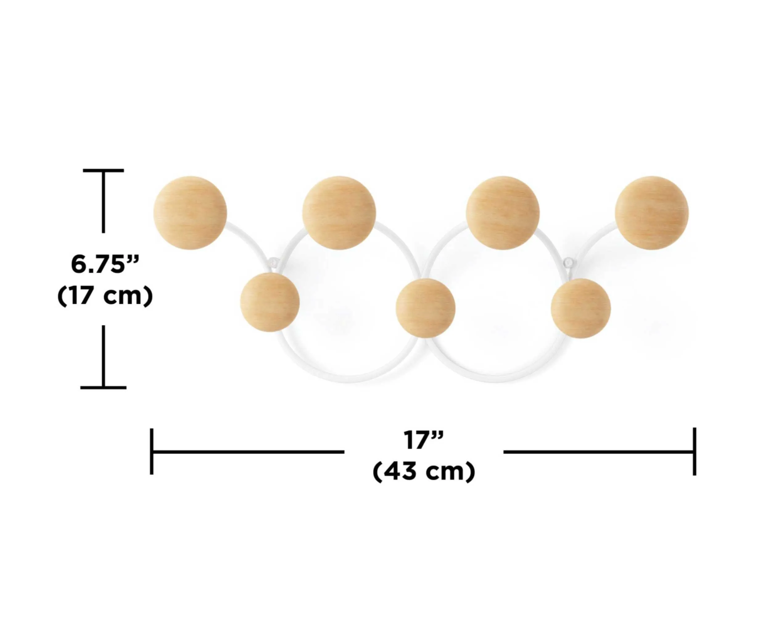 Umbra Dotsy 7 Hook, white/natural