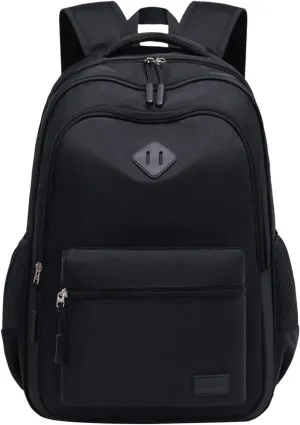 USB Port Black Backpack WaterResistant Bookbag With 8 Compartments Large Capacity Travel Laptop Backpack Travel (B1)