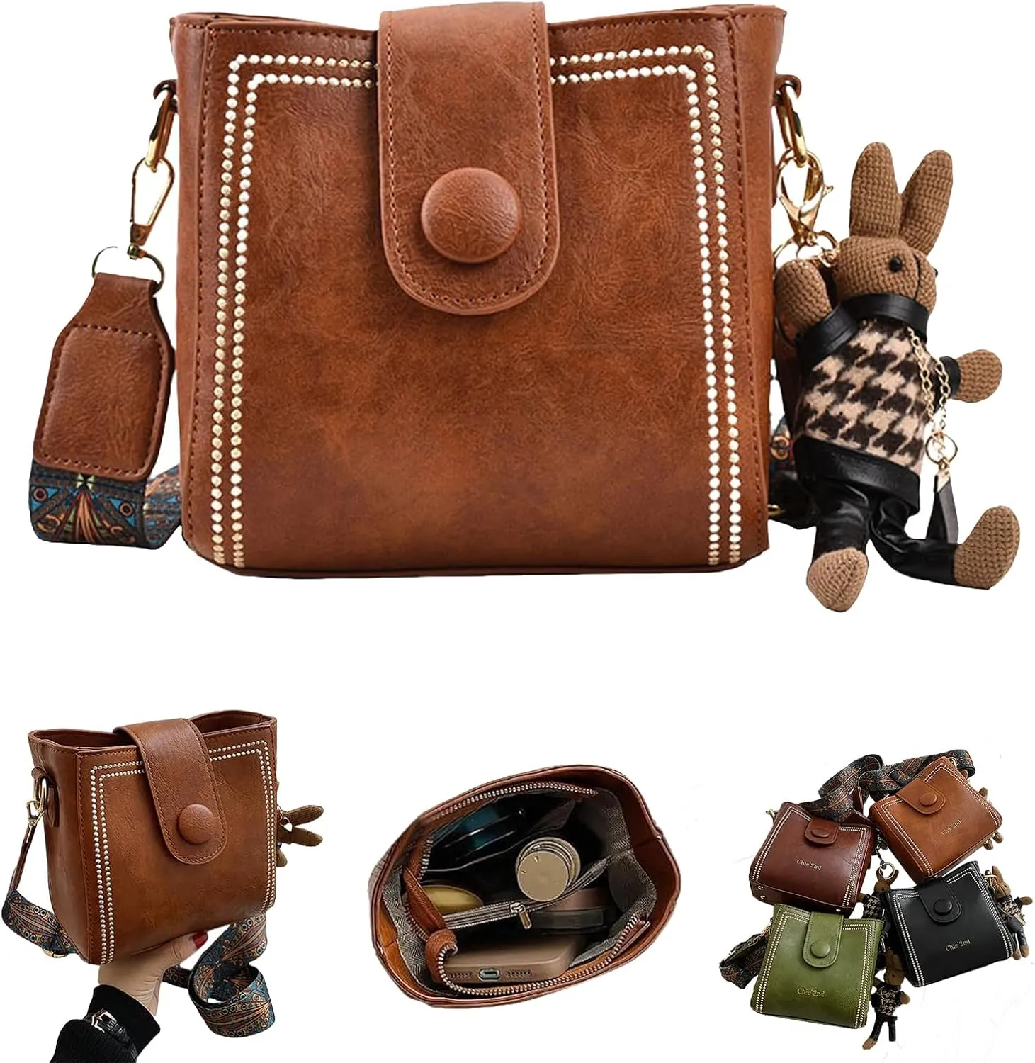 vintage bucket bagVintage Bag With Adjustable Wider Shoulder Strap, Vintage Water Bucket BagCrossbody Bagsfor Women