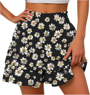 Vintage Flowy Boho Shorts for Women Casual High Waist Soft Lightweight Shorts Summer 2025 Tennis Golf Skorts Outfits