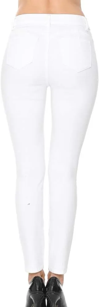 Wax Jean Denim Women's Juniors Push-Up High-Rise Skinny Jean in Fine Cotton Denim
