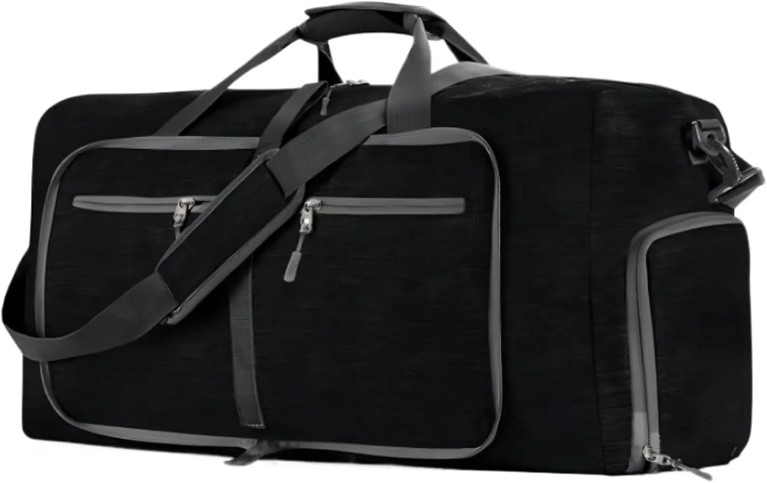 Weekender Travel Bag 24inch Garment Bag with Shoe Compartment, 2 in 1 Hanging Suitcase Suit Weekender Bags Sport Gym Bag(Black)