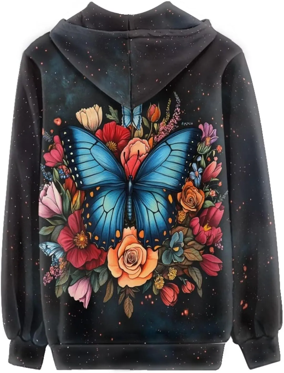 WELLFLYHOM Zip Up Hoodie for Women Y2K Sweatshirt Oversize Jacket Hoodies