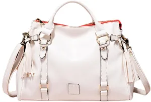 Women Hobo Tote Purse Handbag Faux Leather Top-handle Shoulder Bag with Tassel Pendant