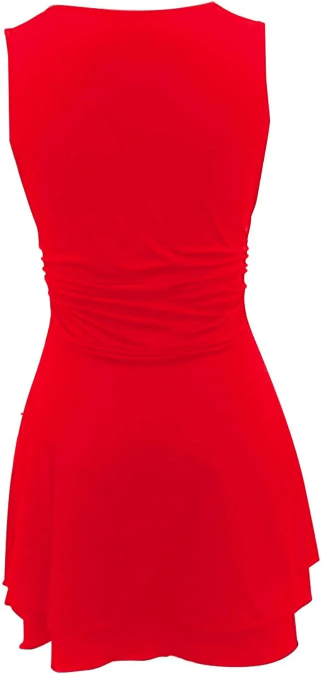 Women Summer Mini Dress 2025 Fashion Square Neck Pleated Mini Dresses Casual Fashion Elegant Sexy Ruffle Party Dress