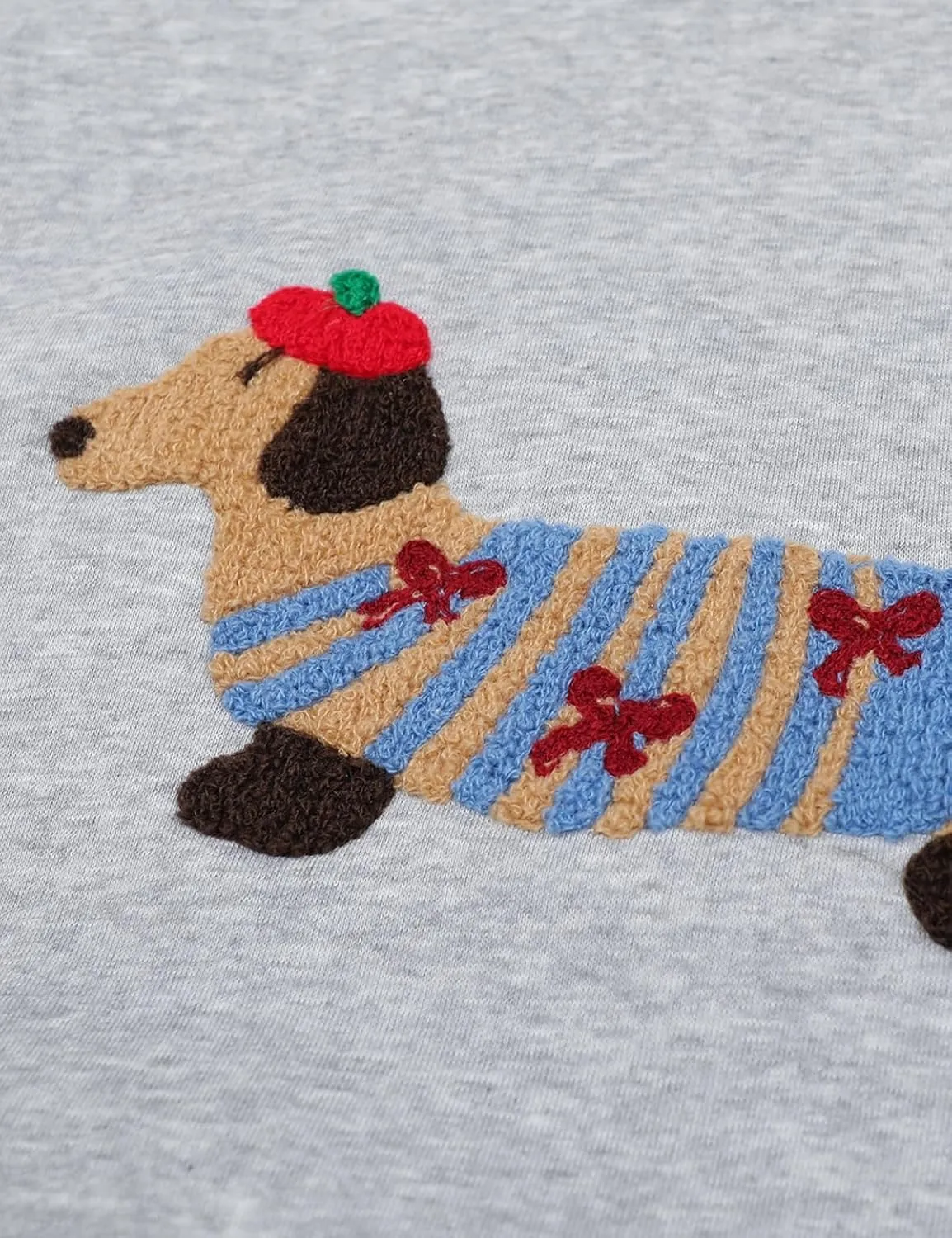 Women's Oversized Cute Cartoon Dog Pattern Hooded Sweatshirt Long Sleeve Couples Hoodie Pullover With Pocket
