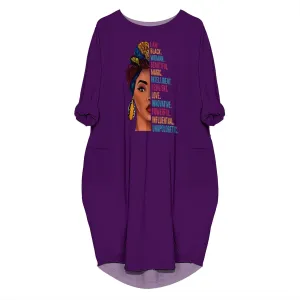 Women's Plus Size Dresses African Print Midi Dresses Long Loose Sundresses
