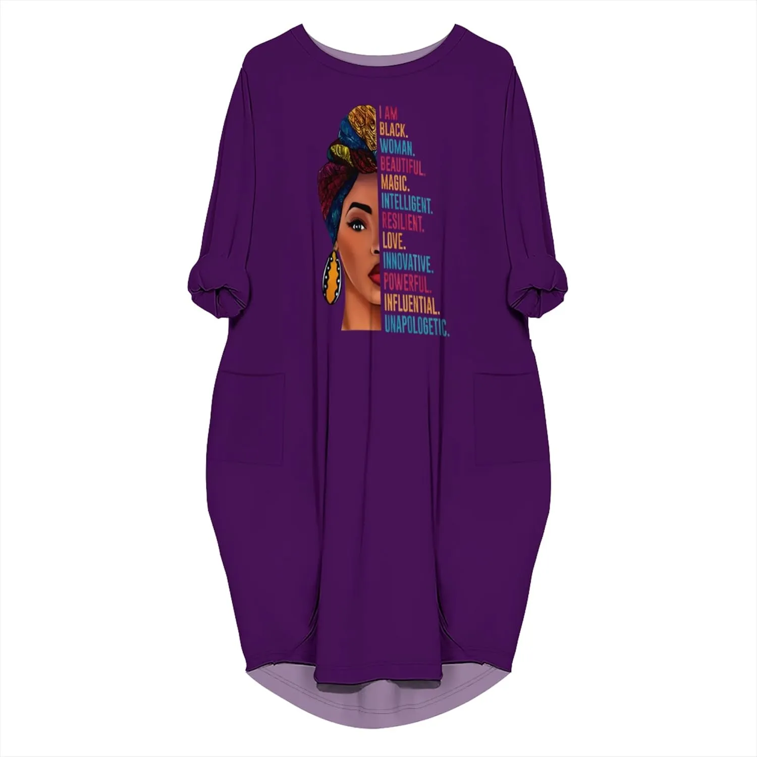 Women's Plus Size Dresses African Print Midi Dresses Long Loose Sundresses