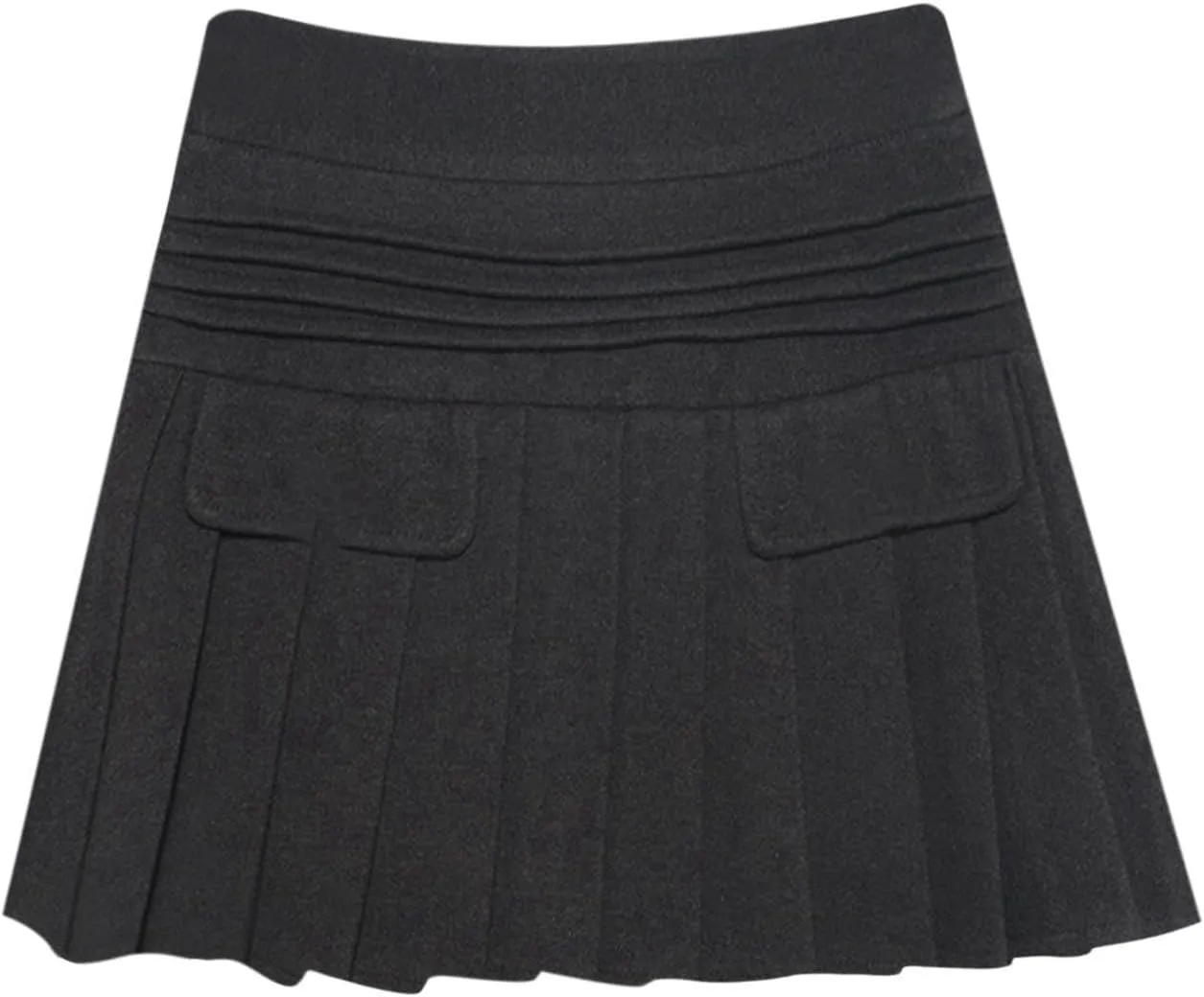 Woolen Pleated Skirt Female Autumn and Winter High Waist A Word Small Fragrance Wind Skirt Slip Umbrella Skirt