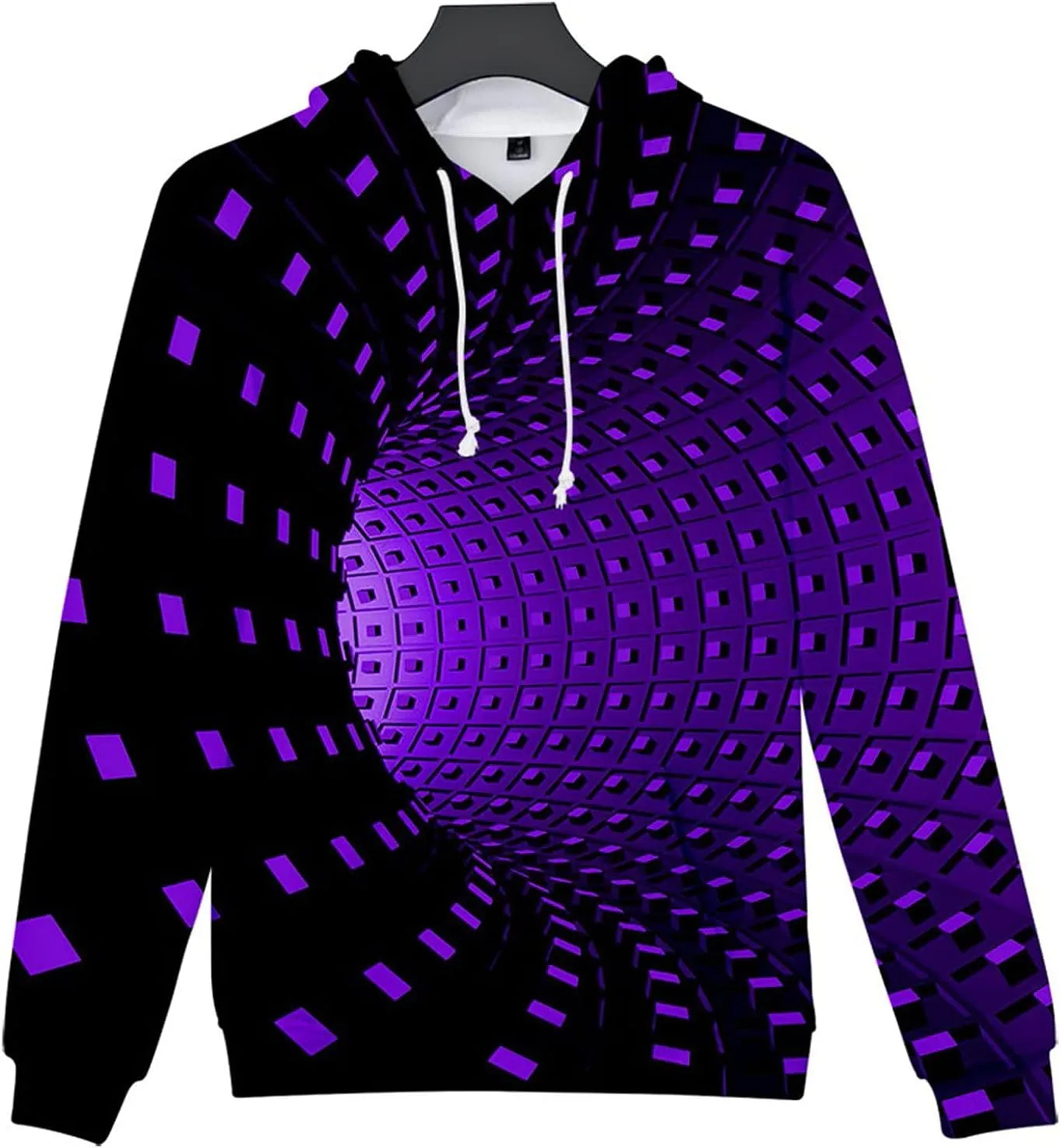Ymosrh Big and Tall Hoodies for Men Men's 3D Printing Creative Round Neck Casual Long Shirts Top Blouse Hoodies