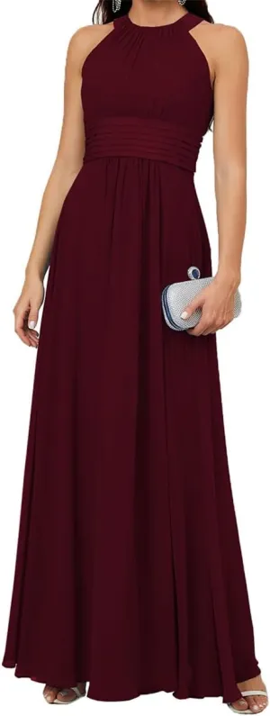 YRGERATON Women's Scoop Neck Mother of The Bride Groom Dresses A-Line Chiffon Evening Grandmother Gowns