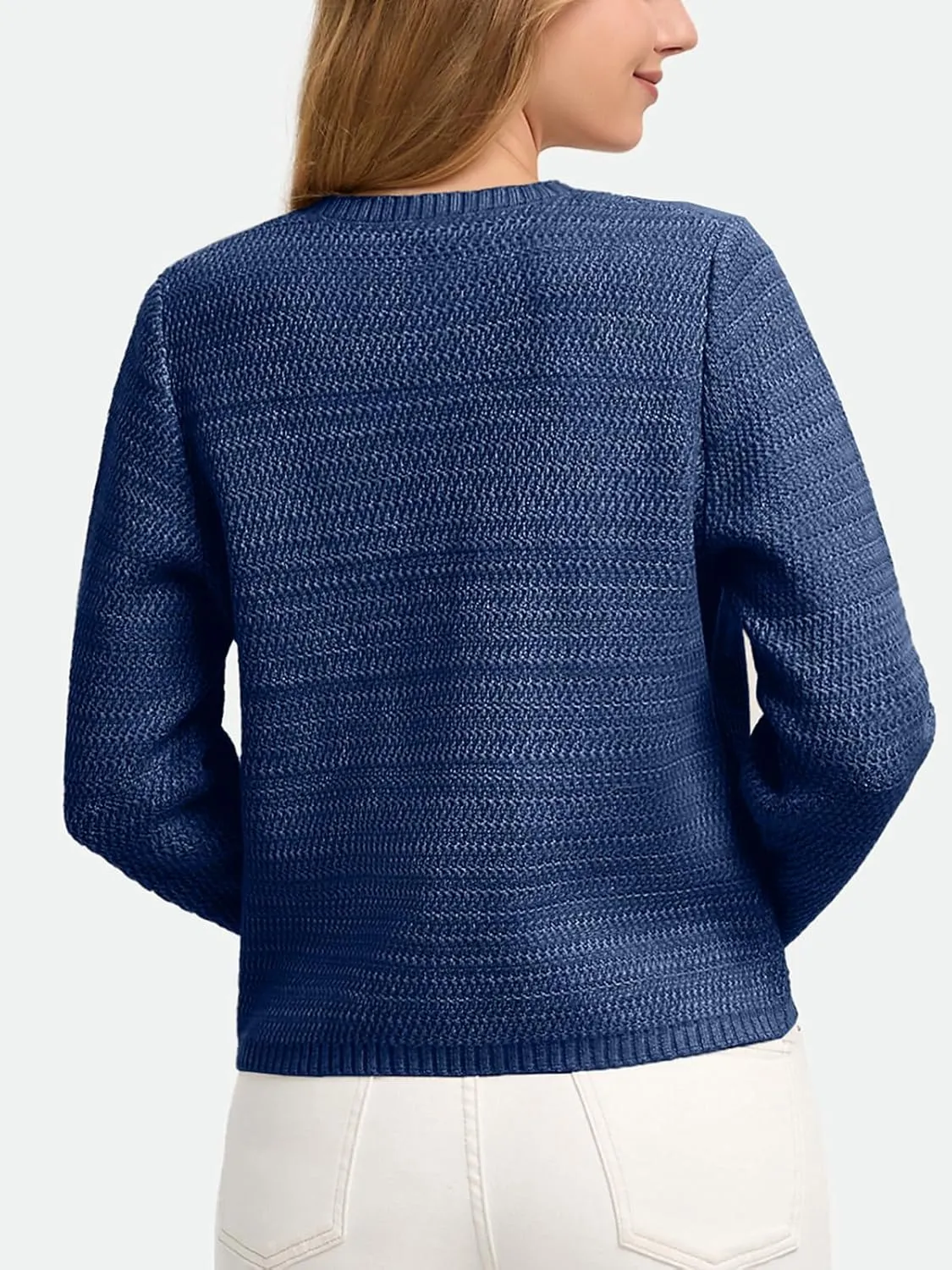 ZANZEA Knit Cardigan Sweater Casual Long Sleeve Open Front Button Down Pockets Lady Jackets 2024 Fall Fashion Outwear