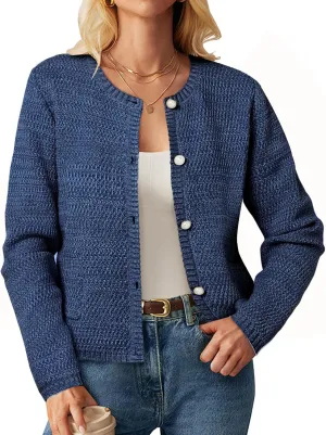 ZANZEA Knit Cardigan Sweater Casual Long Sleeve Open Front Button Down Pockets Lady Jackets 2024 Fall Fashion Outwear