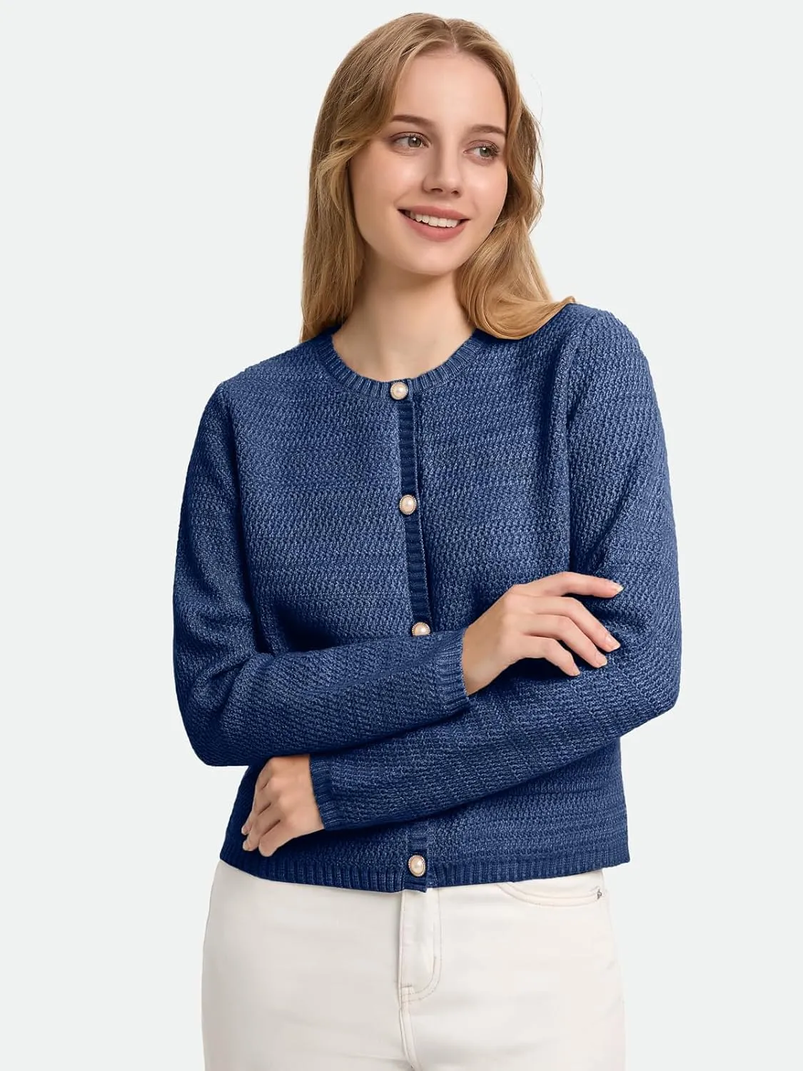 ZANZEA Knit Cardigan Sweater Casual Long Sleeve Open Front Button Down Pockets Lady Jackets 2024 Fall Fashion Outwear