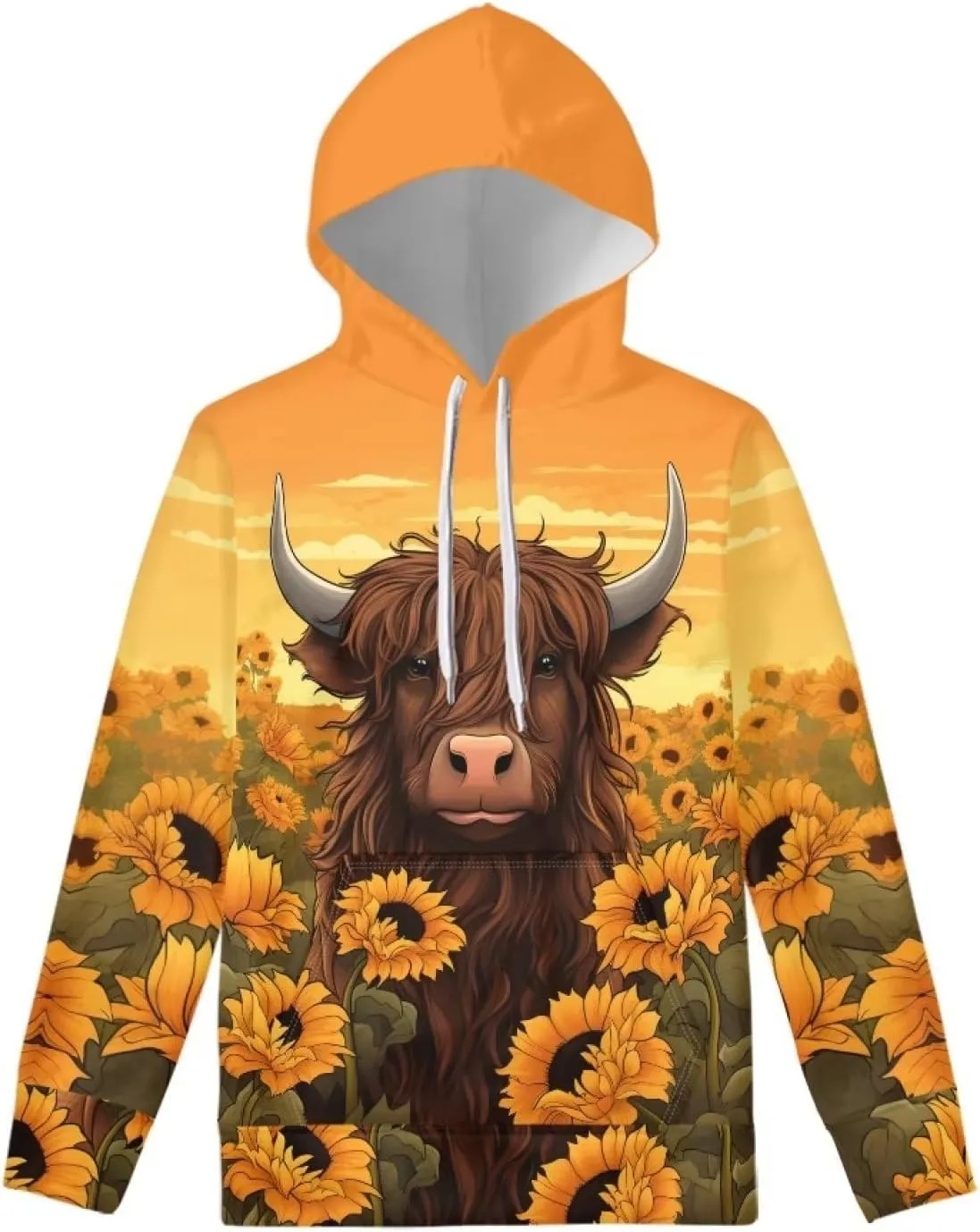 ZFRXIGN Womens Girls Hoodies Sweatshirts Long Sleeves Pullover Loose with Big Pockets